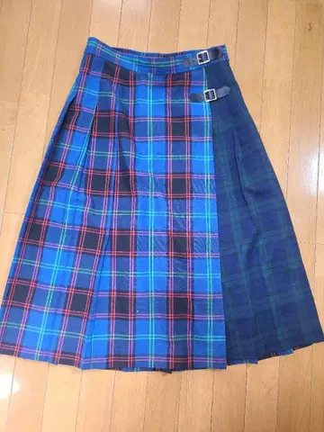 Ray BEAMS 체크 롱 스커트