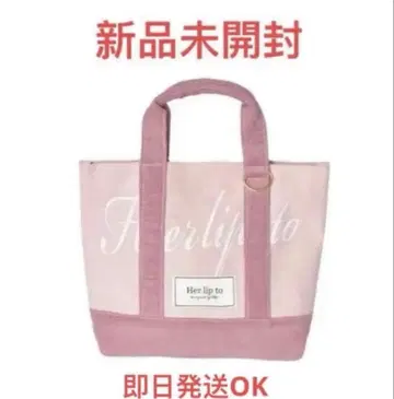 미사용 새상품 herlipto mini tote 루미네 토트백 핑크