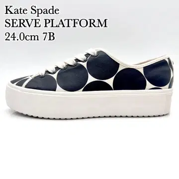 [컨디션 최상] 케이트 스페이드 서브 스니커즈 도트 아이보리 블랙 통굽