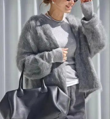 Deuxieme Classe PORTMIX 크루넥 가디건 그레이