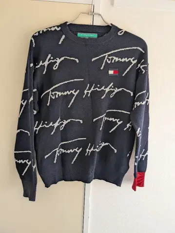 시착만 한 상품, 컨디션 최상 TOMMY 골프 네이비 긴팔 스웨터 LL