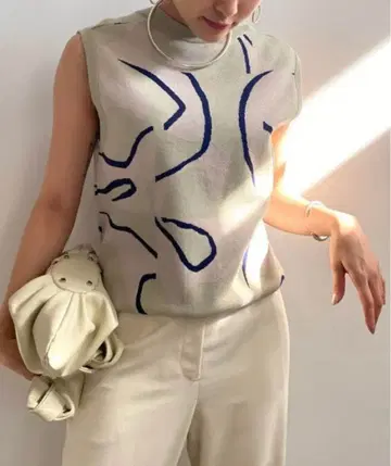 MEDI CURVE ART 2way VEST KNIT TOP