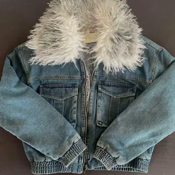 LONSLAN 데님 라이크 밀리터리 블루종