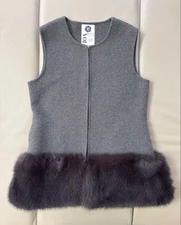 보라타 페이크 FOX 트리밍 울 혼방 베스트