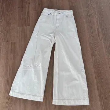 Plage 화이트 와이드 데님 팬츠 사이즈 38