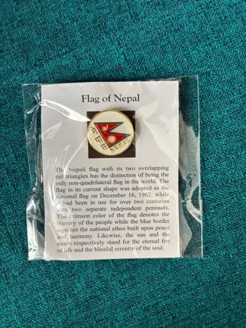 오사카 간사이 만박 네팔관 핀 배지