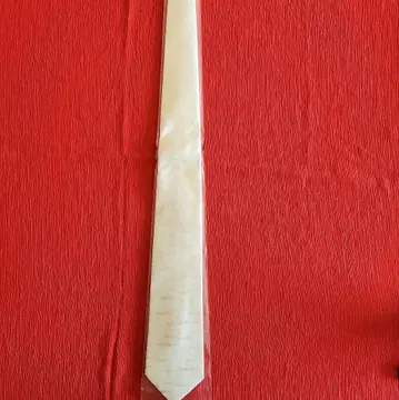 호멀 넥타이 실크 화이트 미사용