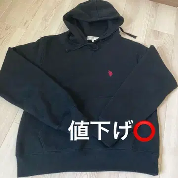 U.S. POLO ASSN. 블랙 후드티 S 사이즈