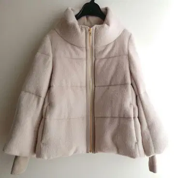 아나이 ANAYI 36 알파카 샤기 다운 코트