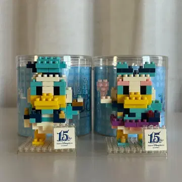 도쿄디즈니씨 15주년 도날드&데이지 나노 블록 세트