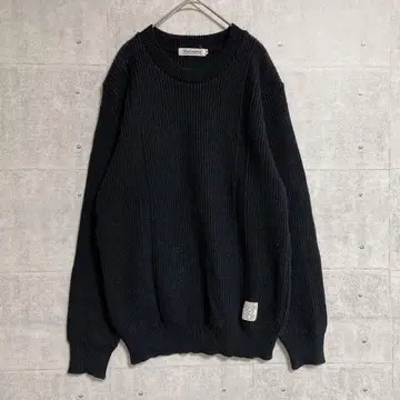 [런치 스탠다드] 니트 (2) 스웨터 울 혼방 블랙 무지