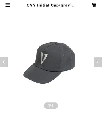 ovy 그레이 캡 신상 OVY Initial Cap gray