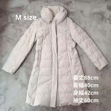 tocco closet 베이지 후드 부착 롱 다운 자켓