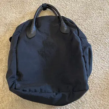 OURHOME 가죽 손잡이 2WAY 백팩 블랙