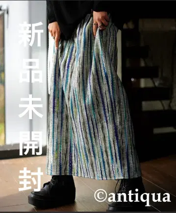 한정 판매 미개봉 새상품 안티카 배색 패턴 타이트 스커트 그레이