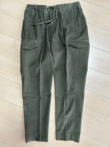 giabsarchivio 올리브 그린 카고 팬츠 허리밴딩