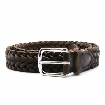 화이트하우스코 가죽 메쉬 벨트 P1127 다크 브라운