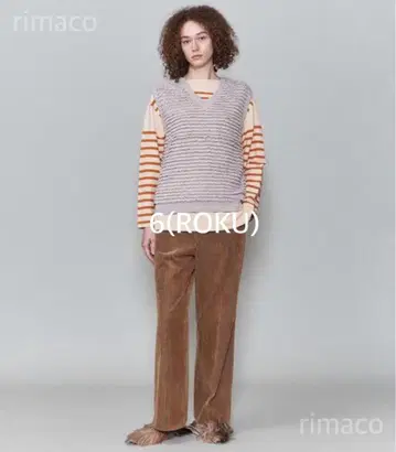 6(ROKU) LOOP PATCH KNIT VEST