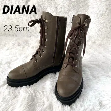 DIANA 다이애나 레이스업 부츠 사이드 지퍼 트랙 밑창 23.5
