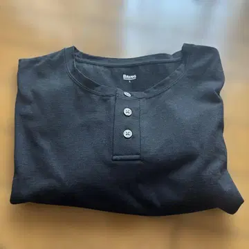 BRING 블랙 헨리넥 T셔츠 L