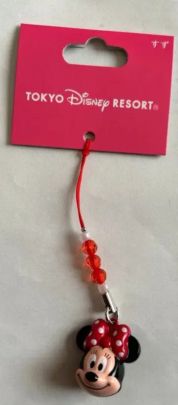 도쿄 디즈니 리조트 미니 마우스 미니쨩 방울 달린 스트랩