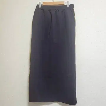 그리 롱 타이트 스커트 블랙 F 하의 허리밴딩 슬릿