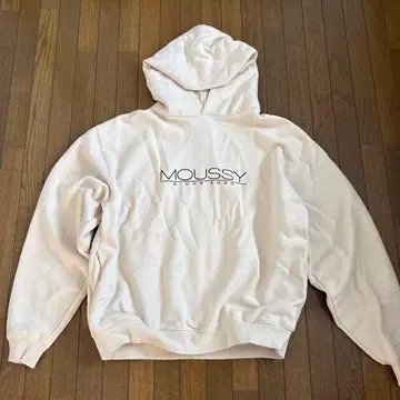 MOUSSY 후드 부착 후드티 화이트