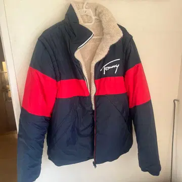 Tommy Jeans 다운 자켓 네이비/레드