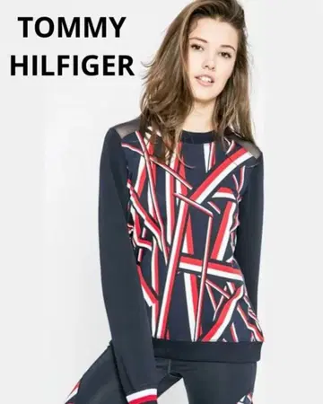 타미힐피거 플래그 컬러 스웨트 셔츠 긴팔 네이비 S
