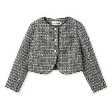 LILY BROWN 트위드 크롭 자켓 블랙