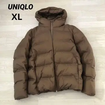 UNIQLO 유니클로 심리스 다운 파카 카키 브라운 XL