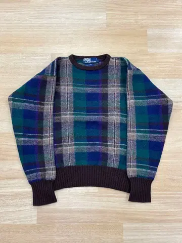 [ SALE ] 랄프 로렌 체크 무늬 니트 스웨터