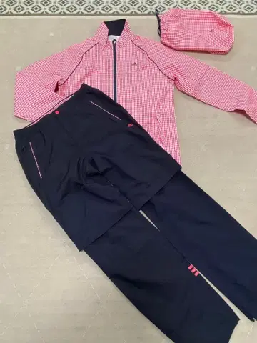 아디다스 레인웨어 상하의 3세트 체크 카파 우의 골프 L