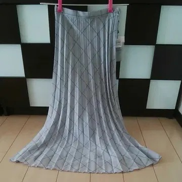 플리츠 스커트  VIRGO 롱 스커트 그레이 9호 새상품