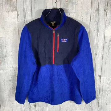 LLBean 하프 지퍼 플리스 자켓 남성용 XL 파랑