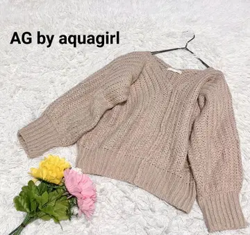 AG 바이 아쿠아걸 [ M ] 케이블 니트 스웨터 V넥 월드