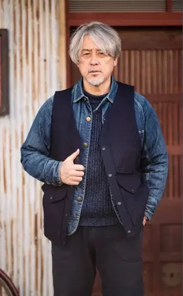 새상품급 BONCOURA Pack Vest Duck indigo 베스트