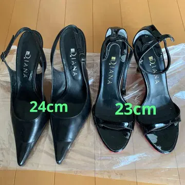 다이애나 블랙 하이힐 샌들