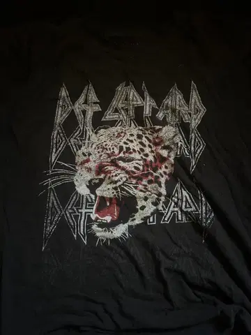Def Leppard 표범 프린트 T셔츠 XL