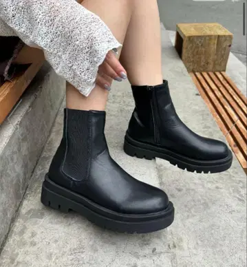 푹신푹신 쿠션 발수 ZIP 부착 사이드 고어 부츠