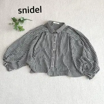 s.1573 [ 스나이델 ] 돌먼 슬리브 볼륨 셔츠 스트라이프 F