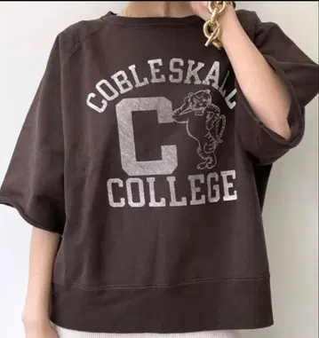 라빠르망 별주 REMI RELIFE 오버사이즈 맨투맨 하프 슬리브