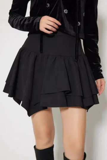 rienda 2WAY 비대칭 저스트 웨이스트 스커트