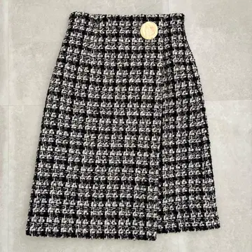 미사용품 내추럴 뷰티 베이직 로빙 체크 미니 스커트