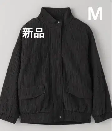 BEAUTY&YOUTH 자카드 스탠드 블루종 블랙 새상품