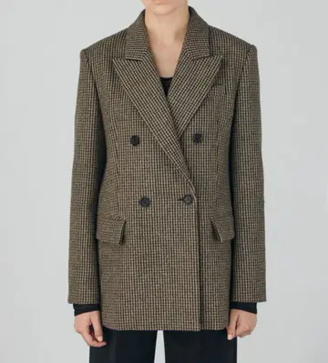 DES PRES 데 브리티시 트위드 더블 브레스트 자켓