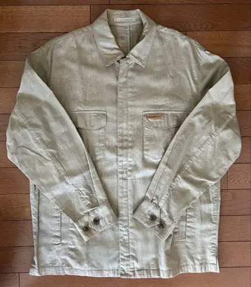 Crocodile 집업 긴팔 자켓 옅은 카키