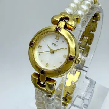 [ 작동 ] LZ 주얼리 컬렉션 펄 루비 브레이슬릿 워치 쉘 다이얼