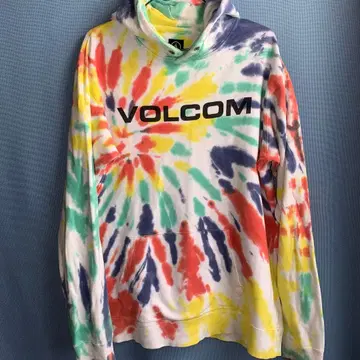 VOLCOM 타이 다이 후드티 멀티 컬러 사이즈 XL