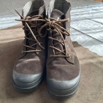 VANS 브라운 하이컷 부츠 팔라디움 방수 스웨이드